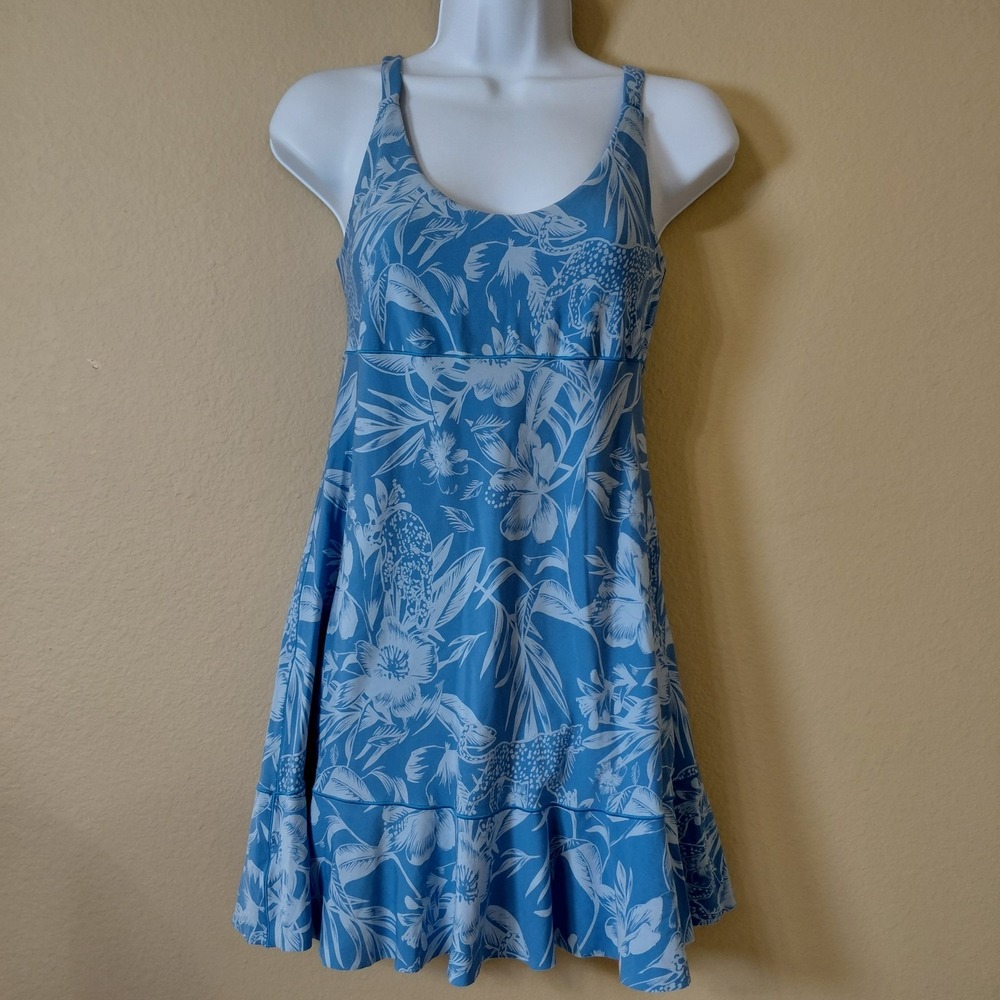Aerie Offline Tennis Dress Ruffled Skort Tropical Yoga Gym‎ Athleisur Beachy